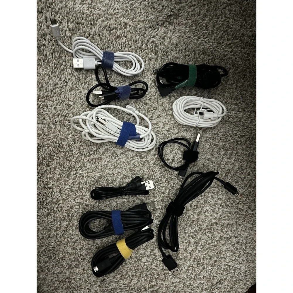 Lot of 10 Micro B USB Cables for Cameras & Phones
